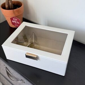 White Storage Box with Transparent Lid